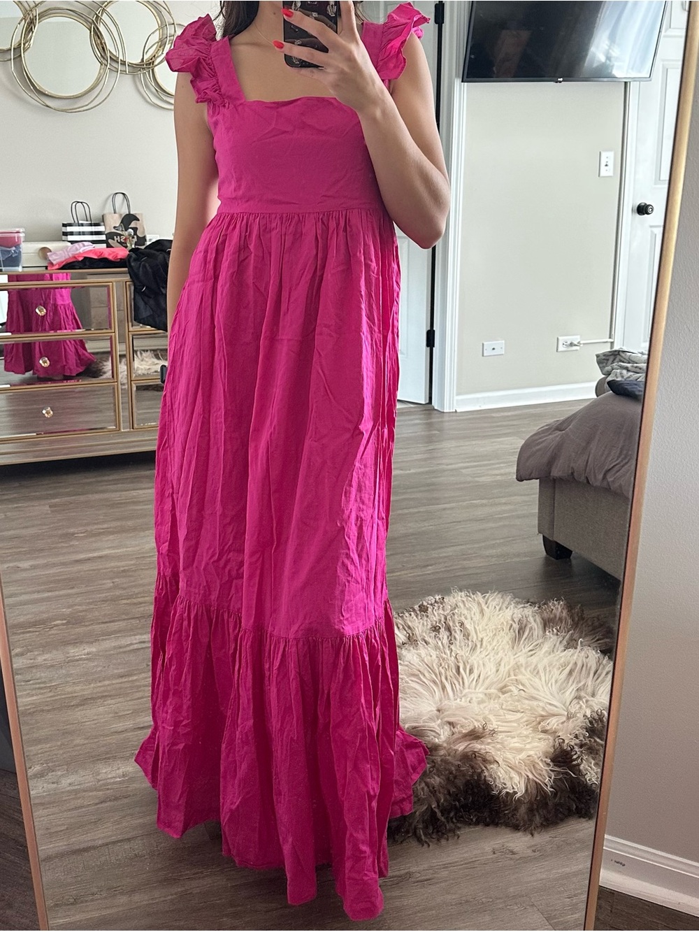 magenta dress